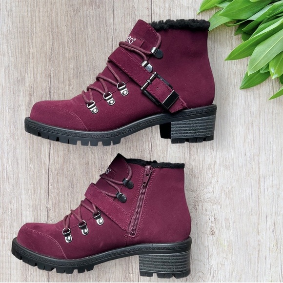 Sporto Suede Leather Combat Style Boots Size 7 - Picture 4 of 8